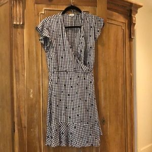 Rails Size S Navy and White Wrap Dress